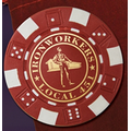 5 Foil Stamped Poker Chips in Drawstring Bag